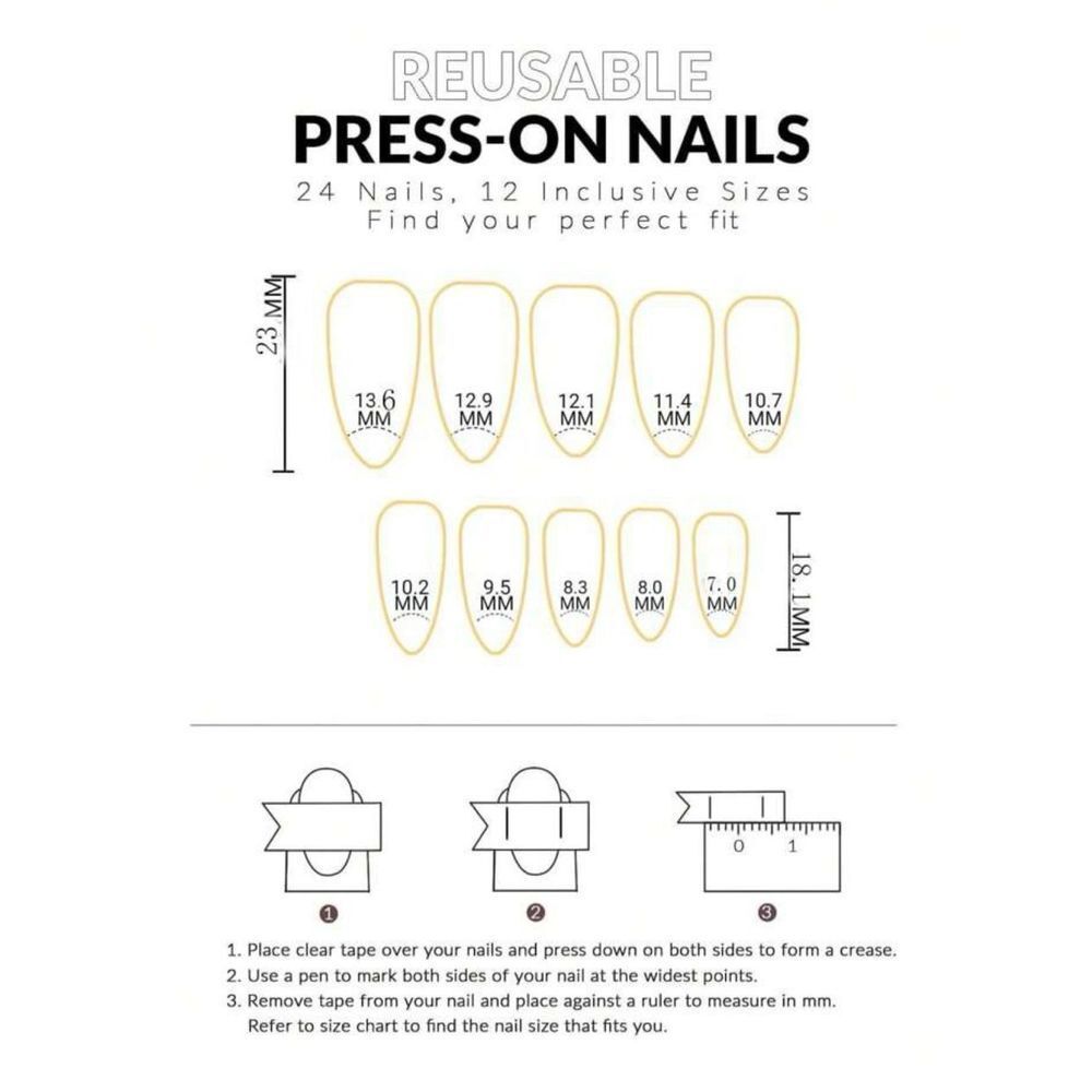 Whimsy Kawaii Cottagecore 24 Piece Cherry French Tip Almond Shape Nails - Picture 6 of 11